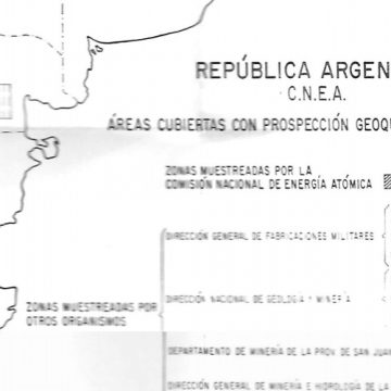 Áreas cubiertas con prospección geoquímica por Uranio. CNEA